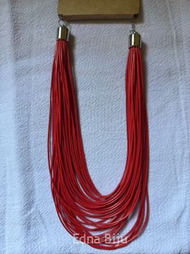 Colar de cordão encerado encapado